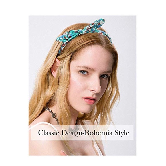 Coral Pink Polka Dot Bunny Ear Headband - Picture 6 of 9